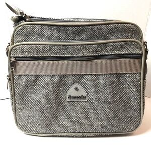 Vintage 1987 Gray Tweed Samsonite Carry On Bag